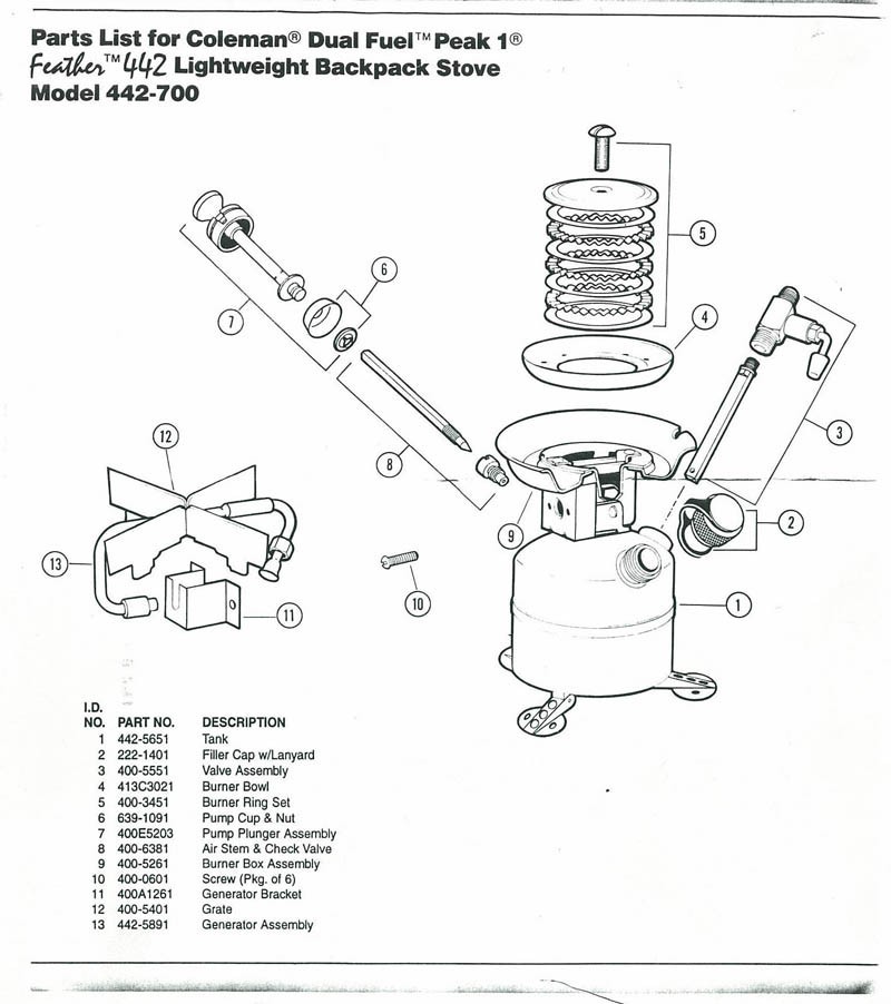 Coleman Feather Dual Fuel 442700 Classic Camp Stoves