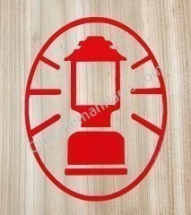 Window Decal - Lantern Red - D102