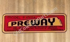 Preway P4522A Decal - D130