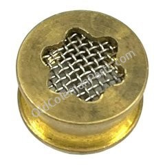 Burner Cap 220 Brass Round, NOS - E1044