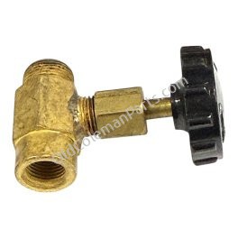 Lamp Valve, Molded Wheel, Brass, NOS - E1398