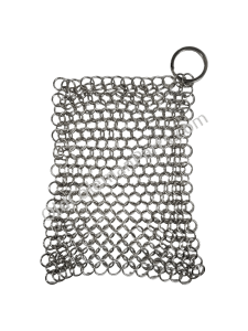 Cast Iron Scrubber, 4x4, Stainless - R516