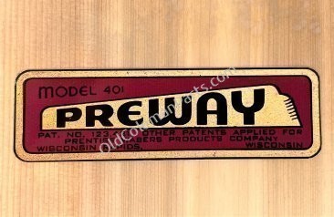 Preway 401 Decal - D84