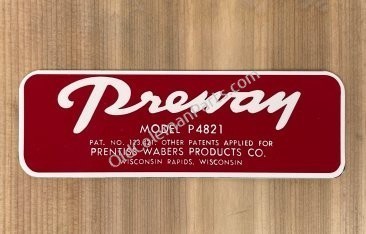 Preway P4821 Decal - D86