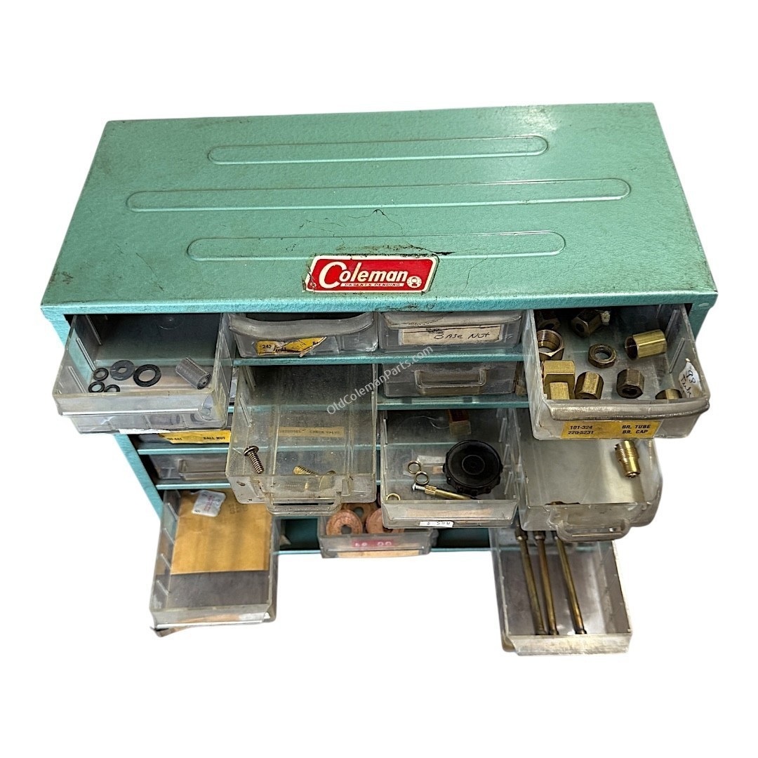 Colemanコールマン パーツ ディスプレイ キャビネット1980年代 レア！ 706c11070ef25159323c55422c32be